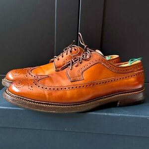 Alden For J.Crew Longwing Blucher in Tobacco
